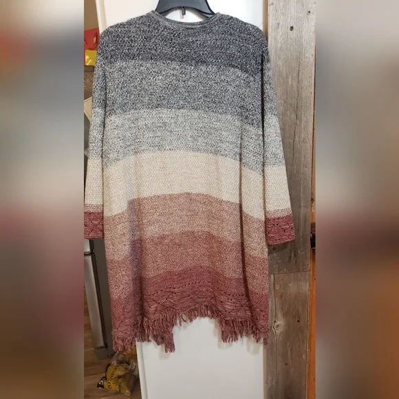 Natural Reflections,knitted Sweater Cardigan,cotton, openfront,long Sleeve,XXL, - Picture 2 of 5